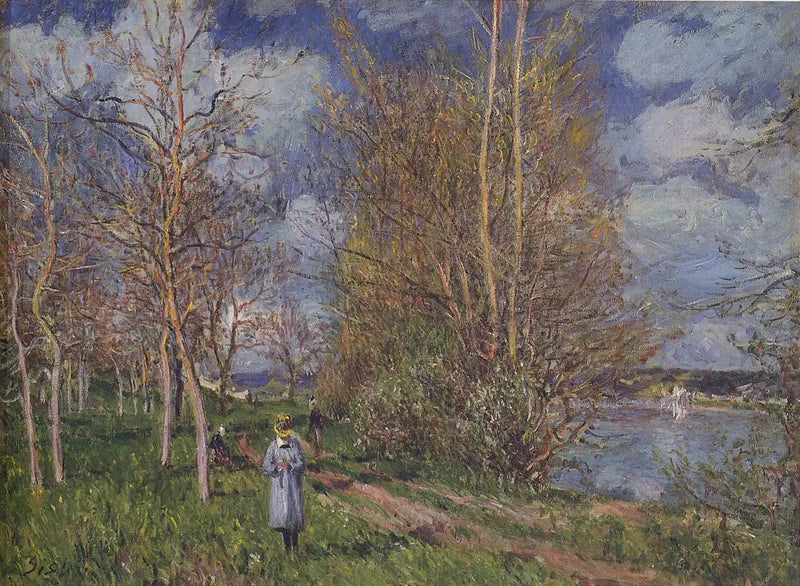Los Pequeños Prados en primavera, Por - Alfred Sisley