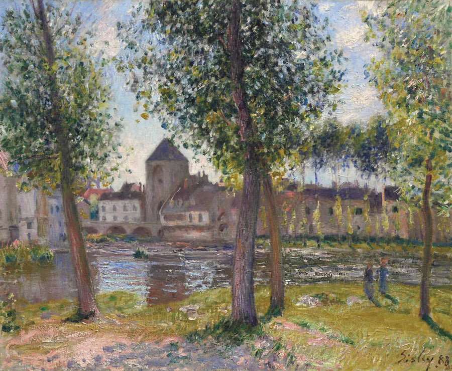 Los álamos en Moret-sur-Loing, tarde de agosto - Alfred Sisley