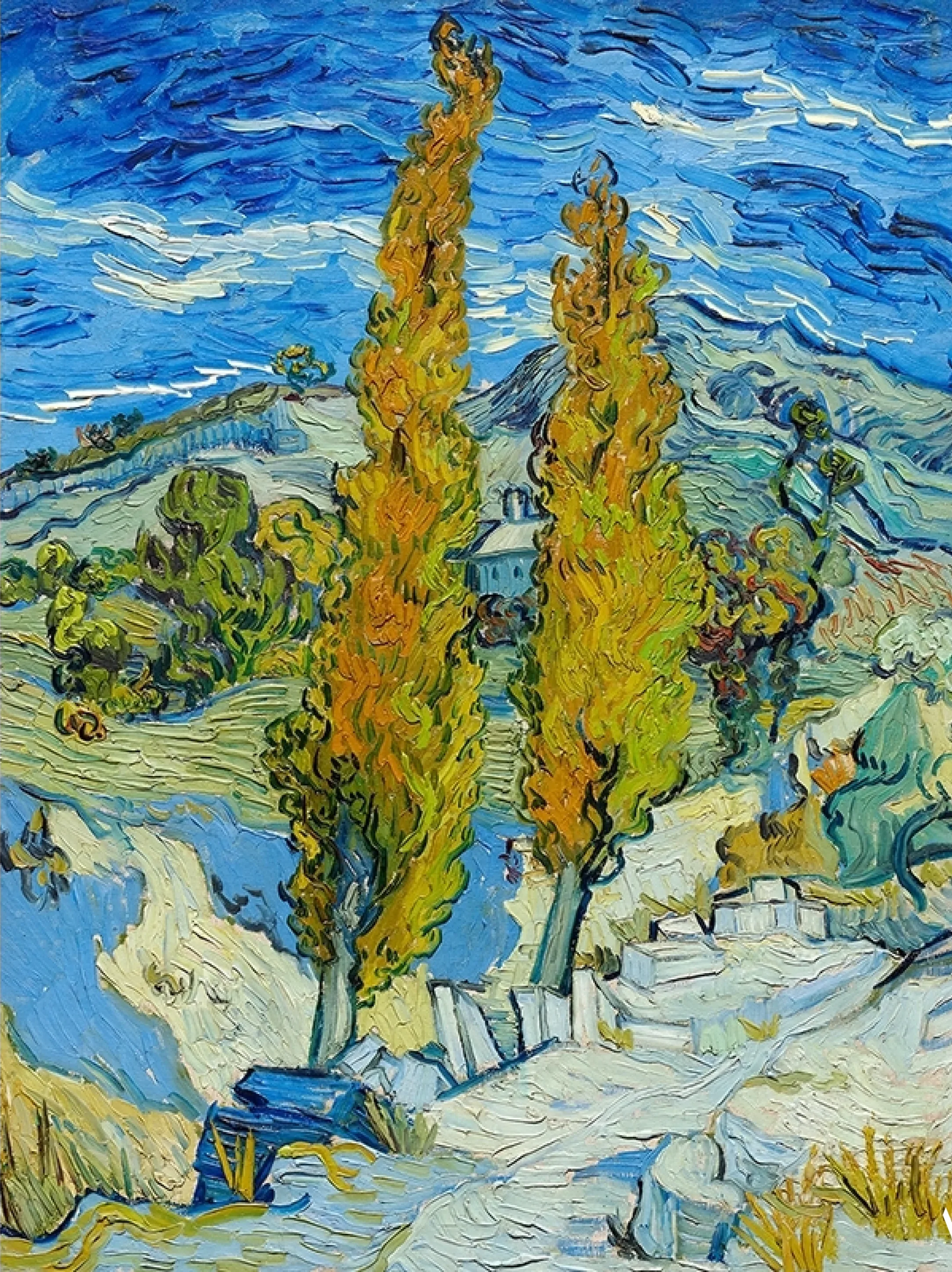 🌳 Los Álamos en Saint-Rémy – Vincent van Gogh (1889)