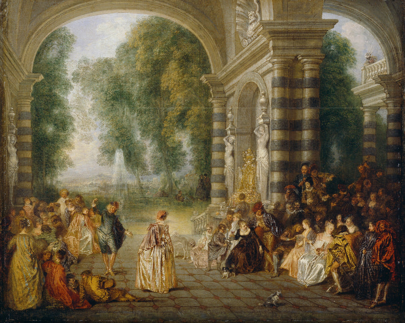 Los placeres del baile - Antoine Watteau