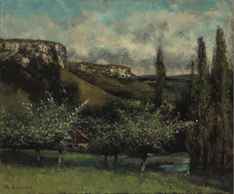 Los manzanos del padre Courbet en Ornans - Gustave Courbet