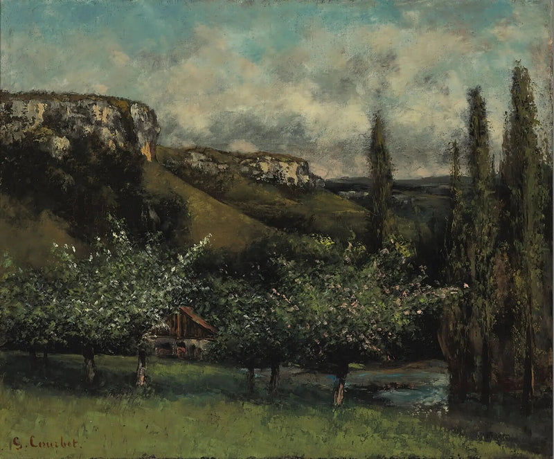 Los manzanos del padre Courbet en Ornans - Gustave Courbet