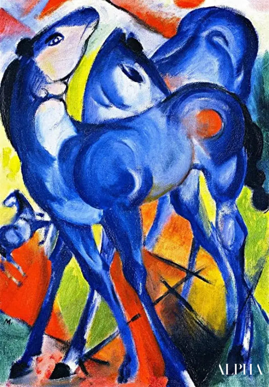 Les poulains bleus - Franz Marc - Reproductions de tableaux et peintures haut de gamme