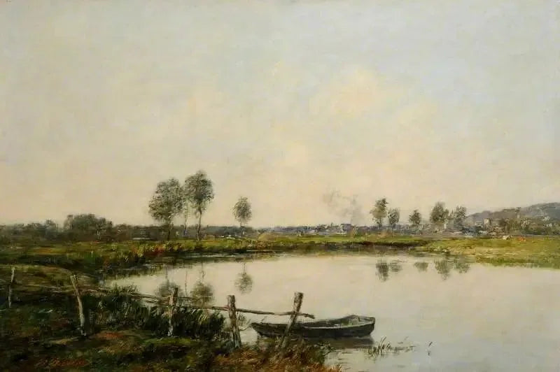 Los prados húmedos de Deauville, Francia - Eugène Boudin