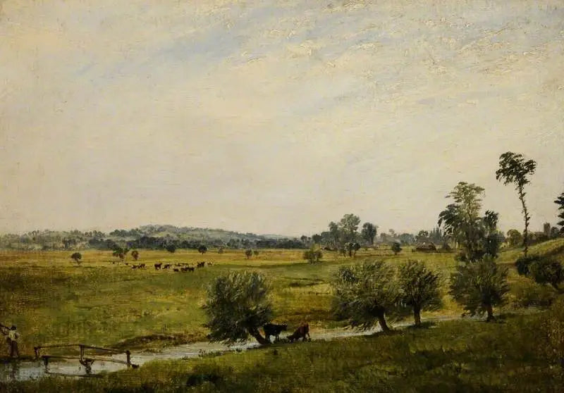 Los prados húmedos, Salisbury, Wiltshire - John Constable