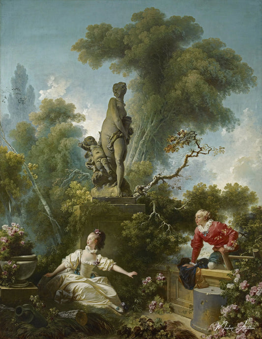 Les Progrès de l'amour : Le rendez-vous - Jean-Honoré Fragonard - Reproductions de tableaux et peintures haut de gamme