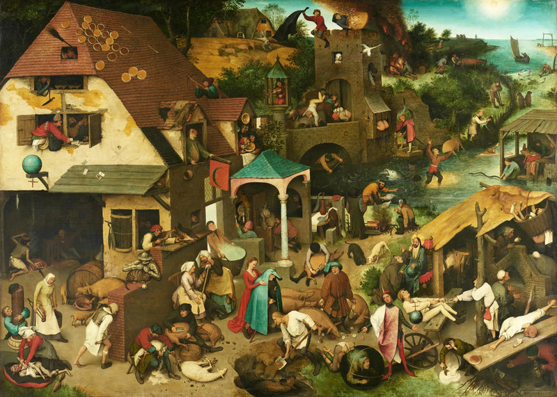 Los proverbios flamencos - Pieter Brueghel el Viejo