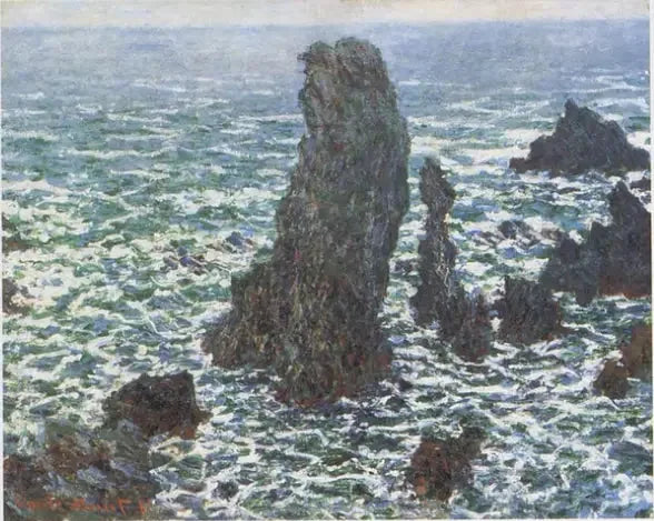Las Pirámides de Port-Coton, Belle-Île-en-Mer - Claude Monet