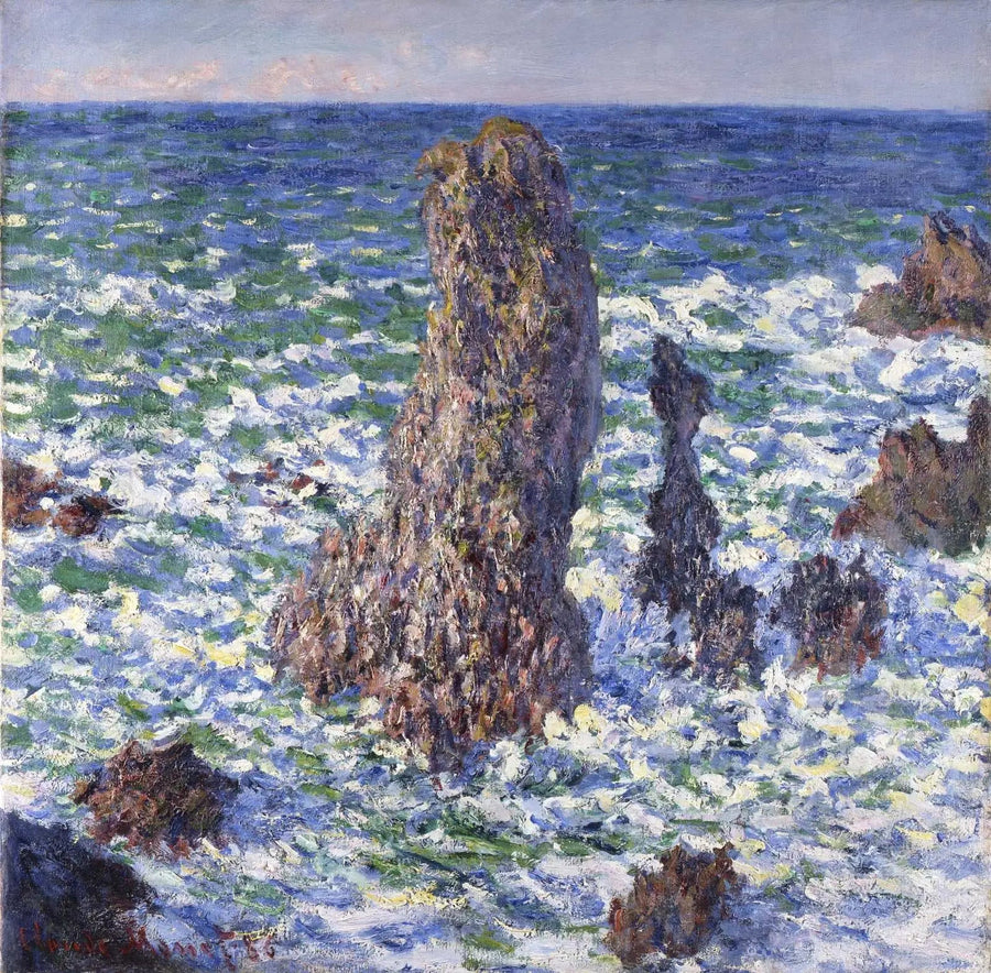 Las Pirámides de Port-Coton, efecto de sol - Claude Monet