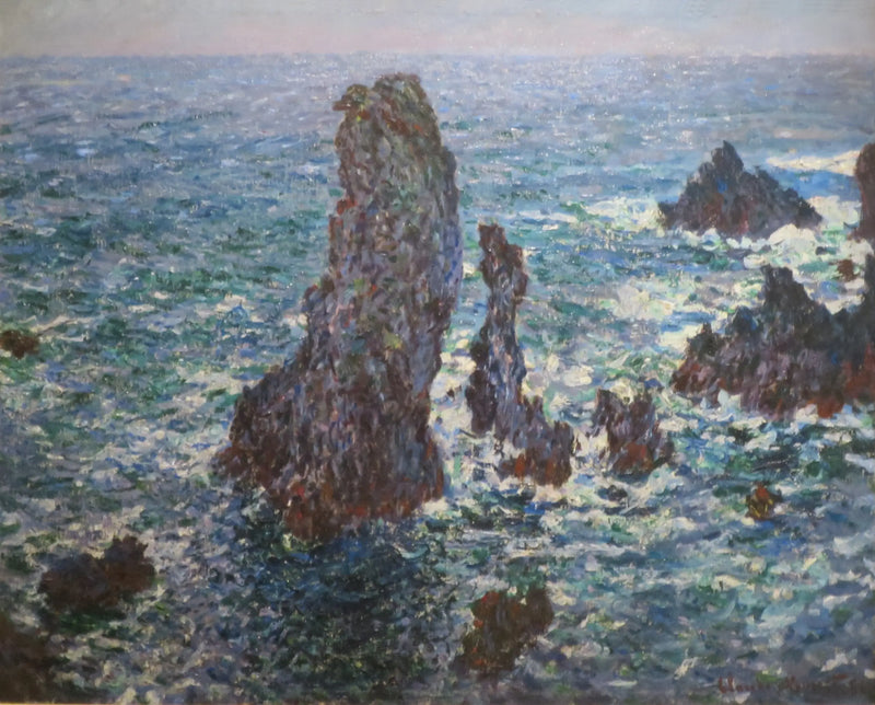 Las Pirámides de Port-Coton, mar salvaje - Claude Monet