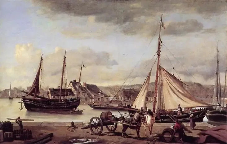 Los muelles comerciales de Rouen - Jean-Baptiste Camille Corot