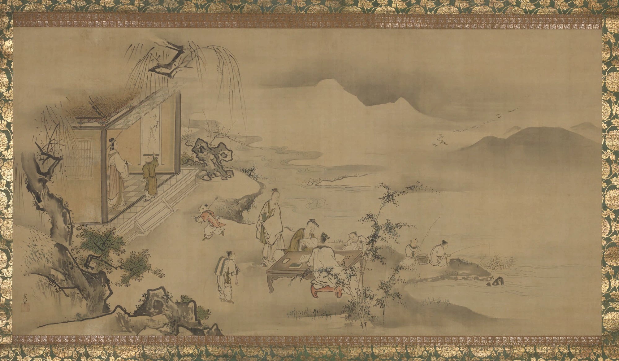 Les Quatre Accomplissements, Kanō Tsunenobu, 1700