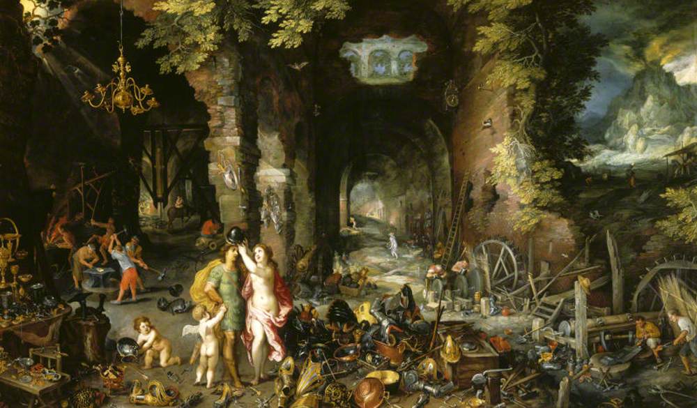 Les quatre éléments : le feu - Jan Brueghel le Jeune image 1 copie de tableau peinte à la main
