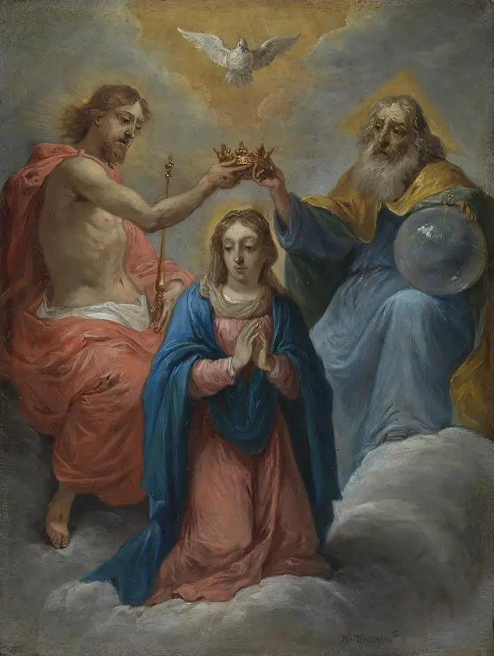 Los quince secretos del rosario: la coronación de la Virgen María como Reina del Cielo - David Teniers el Joven