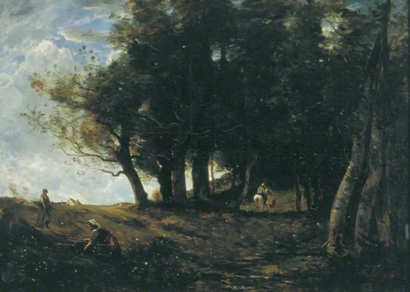 Los recolectores de madera - Jean-Baptiste Camille Corot