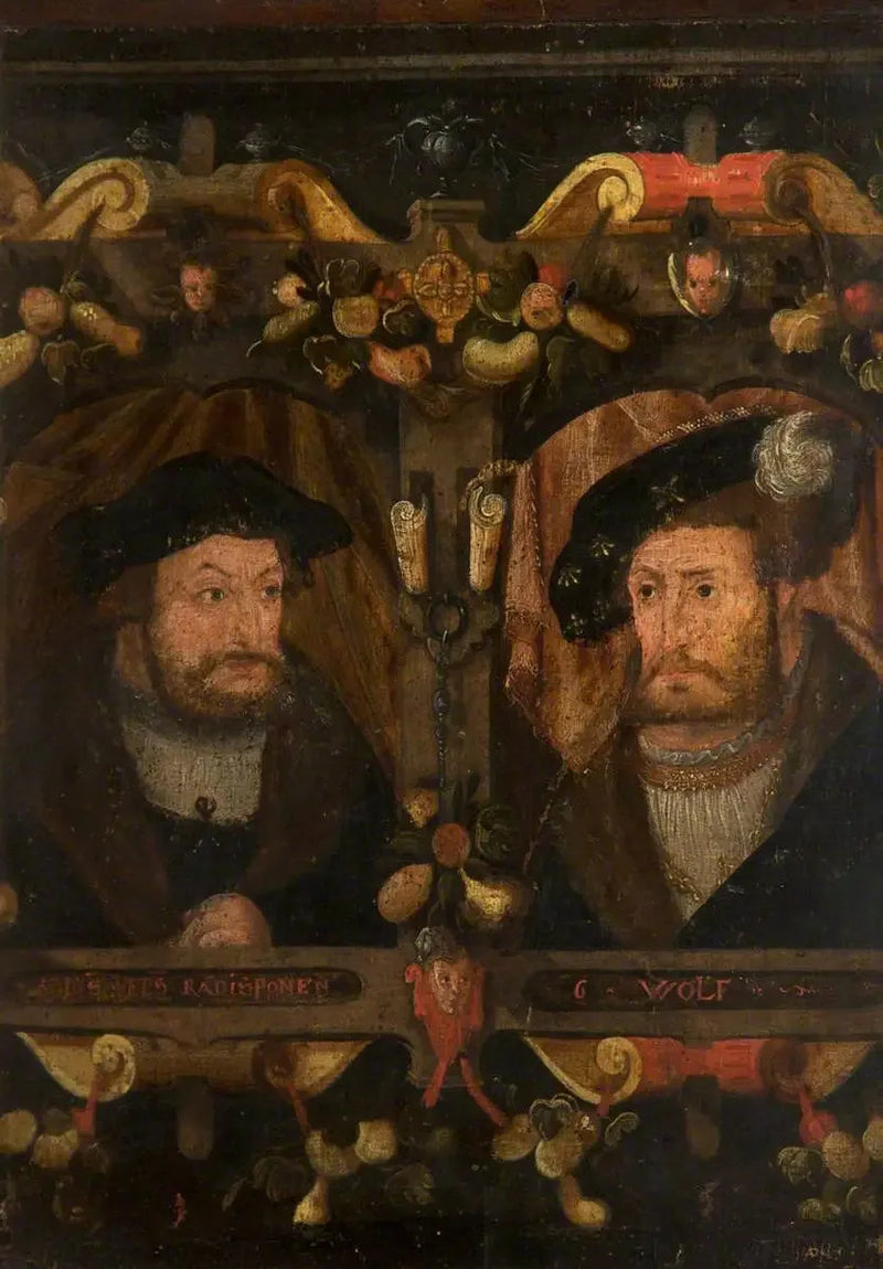 Los reformadores Radisponen y G. Wolf (Frédéric « el Sabio », 1463-1525, y Jean I, « el Constante », 1468-1532) - Lucas Cranach el Viejo