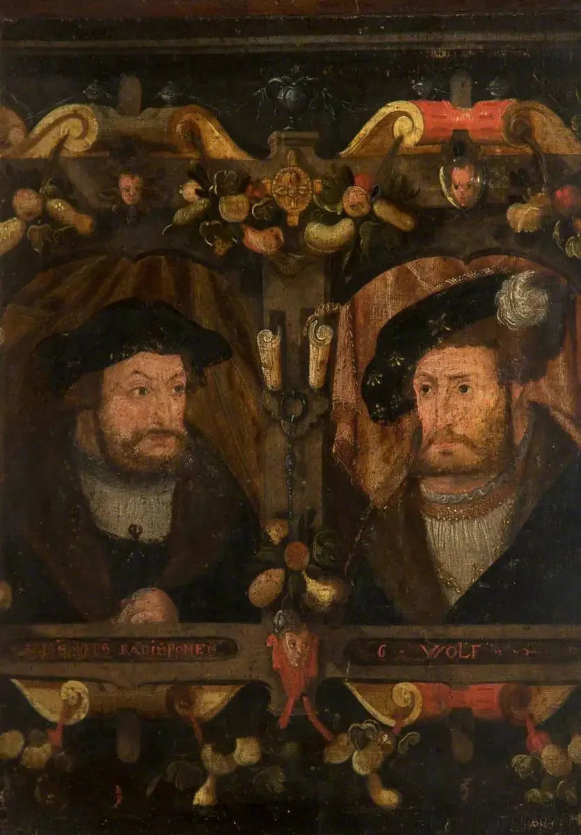 Los reformadores Radisponen y G. Wolf (Frédéric « el Sabio », 1463-1525, y Jean I, « el Constante », 1468-1532) - Lucas Cranach el Viejo