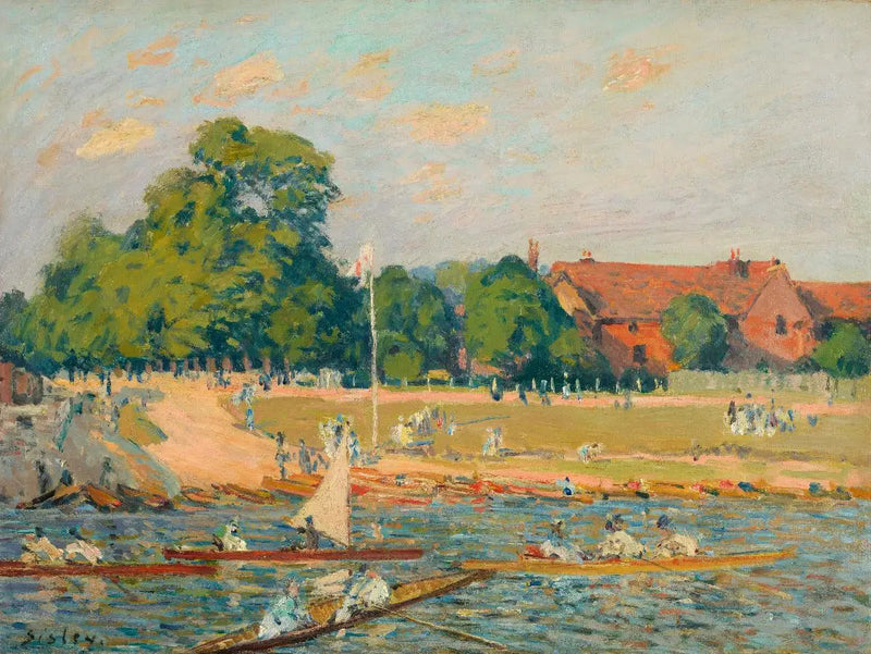 Las regatas en Hampton Court - Alfred Sisley