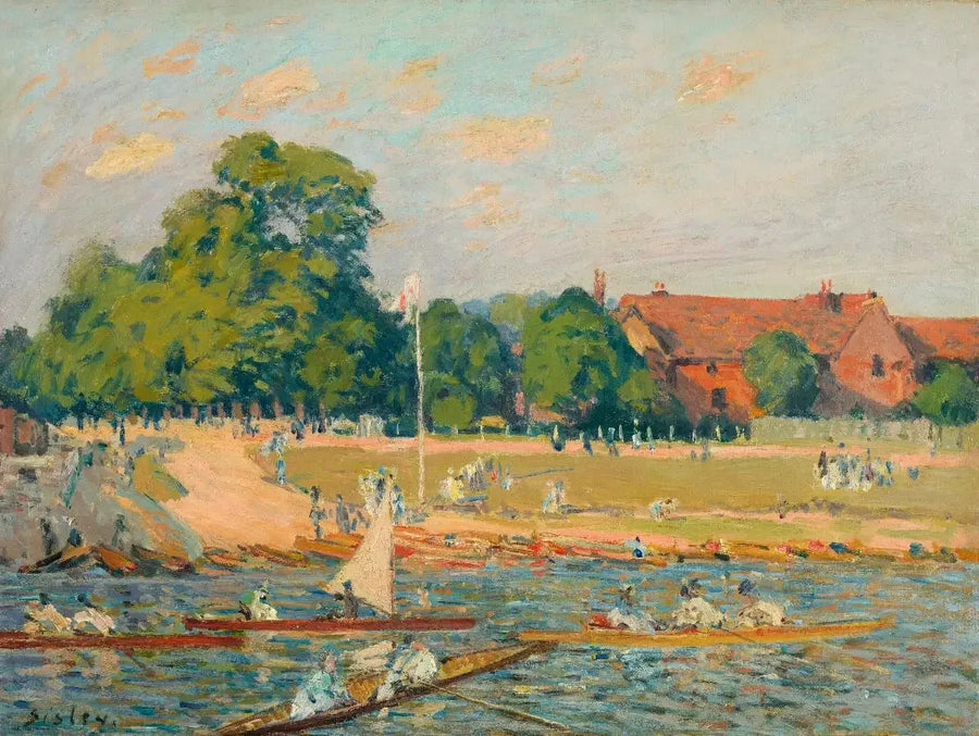 Las regatas en Hampton Court - Alfred Sisley