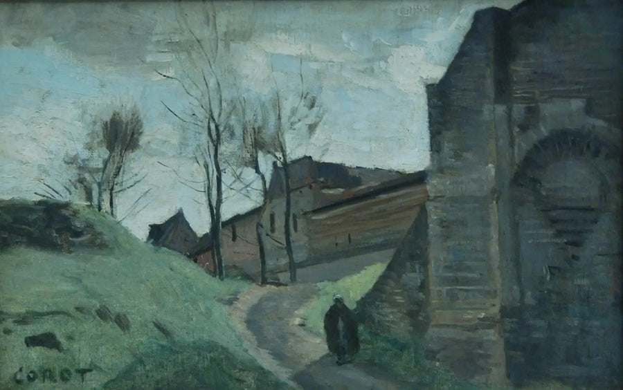 Los muros de Arras. Puerta de San Miguel - Jean-Baptiste Camille Corot