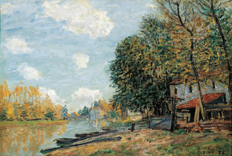 Las orillas del Loing en Moret - Alfred Sisley