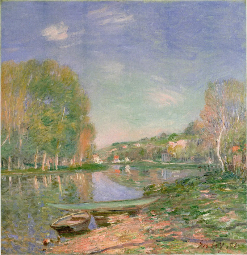 Las orillas del Loing, mañana - Alfred Sisley