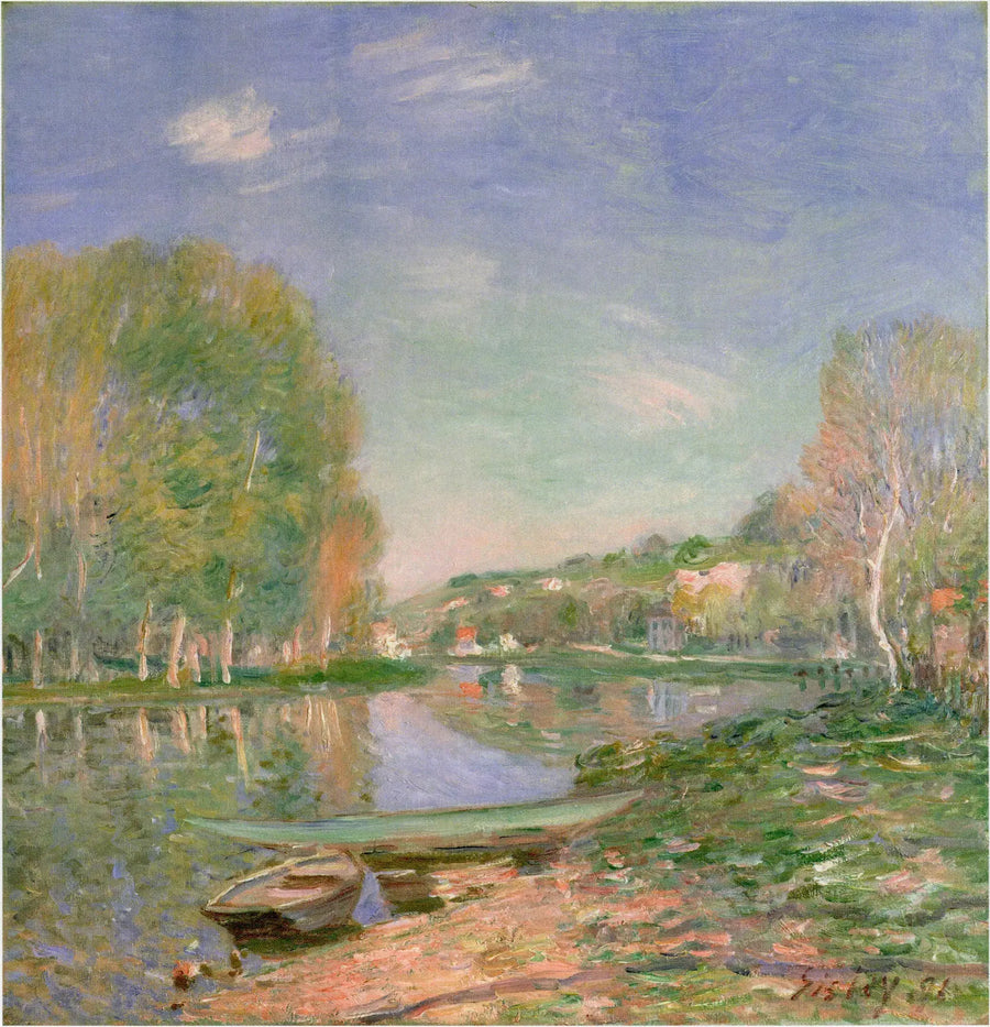 Las orillas del Loing, mañana - Alfred Sisley