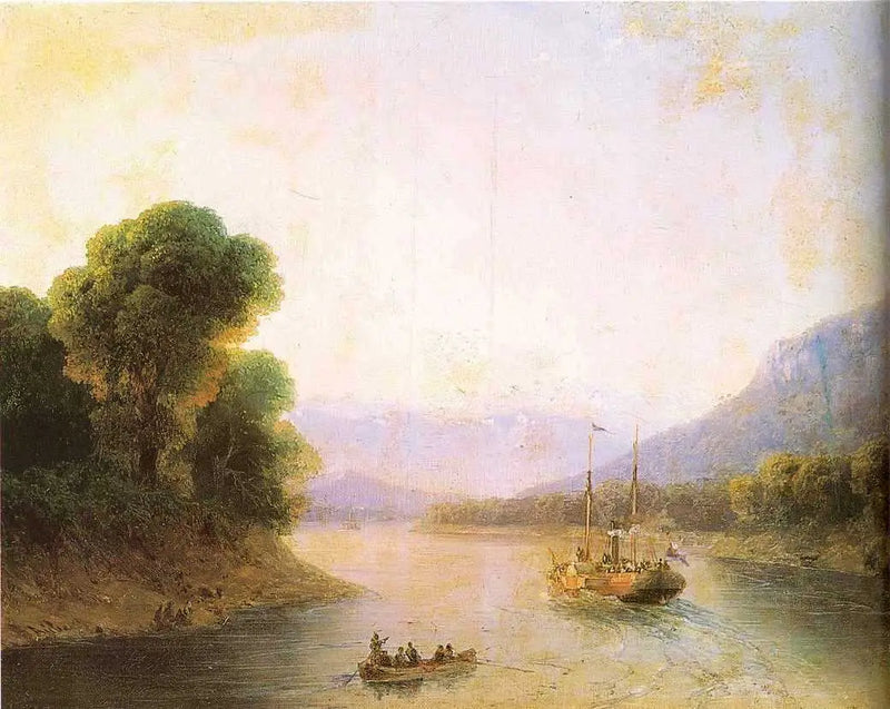Los ríos fluviales en Georgia - Iván Aïvazovski