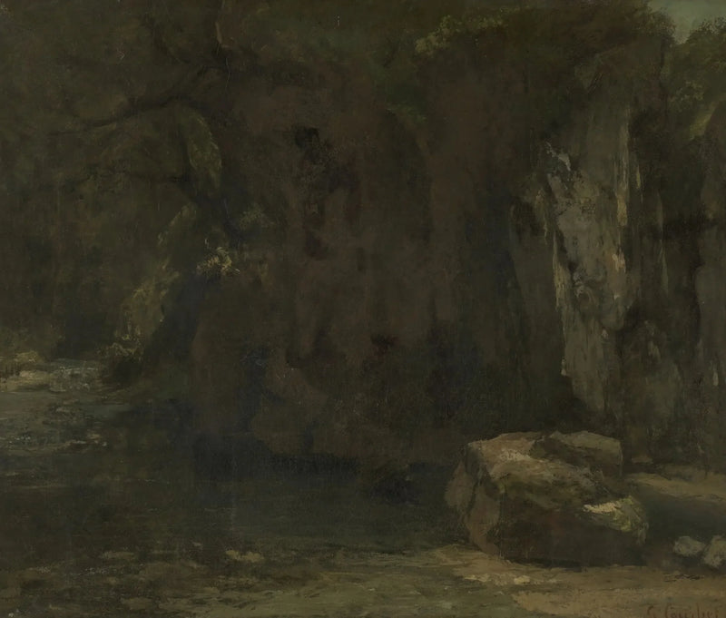 Las rocas de la Loue - Gustave Courbet