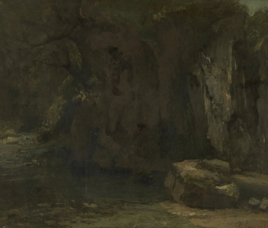 Las rocas de la Loue - Gustave Courbet