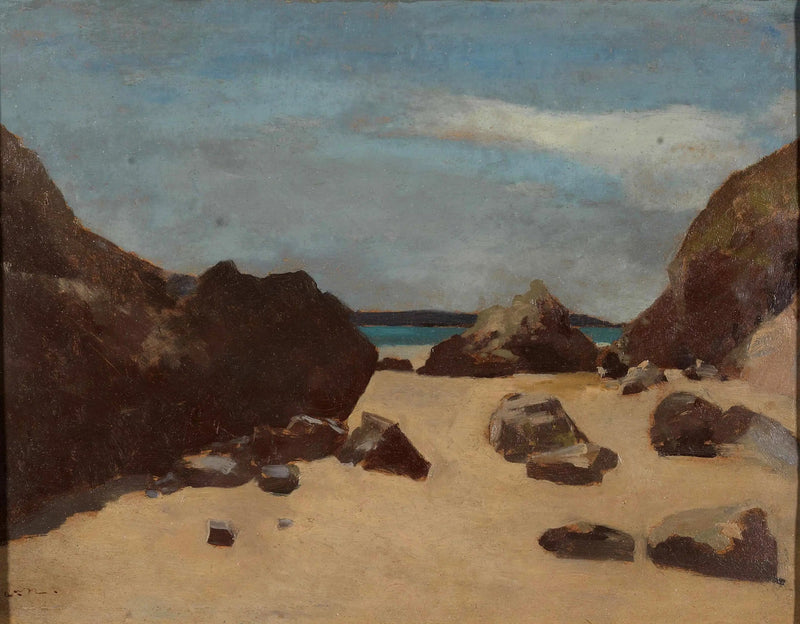 Las rocas (Rochers en Bretagne) - Odilon Redon