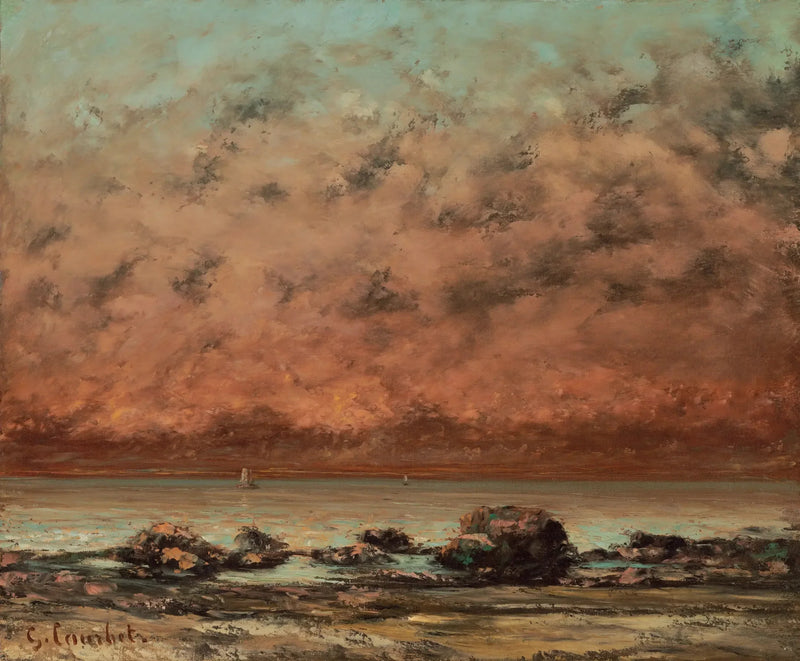 Las Rocas Negras de Trouville - Gustave Courbet