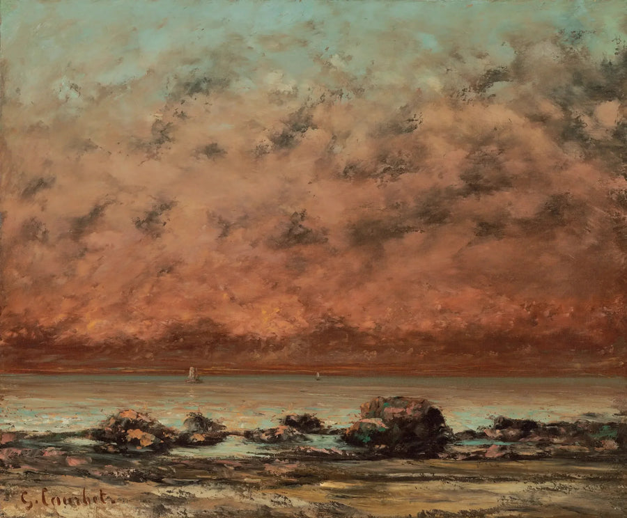 Las Rocas Negras de Trouville - Gustave Courbet