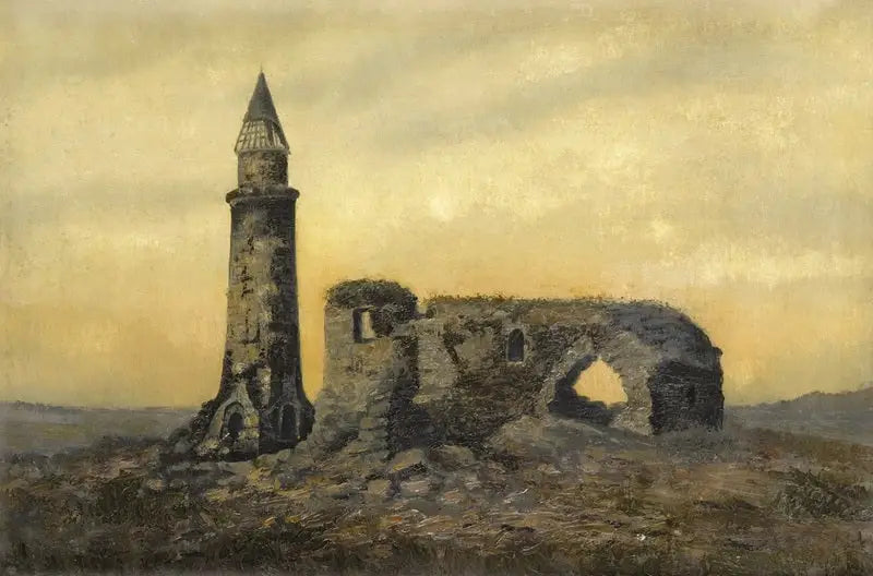 Las ruinas de la tumba del Khan y la pequeña minarete en Bulgaria - Ivan Chichkine