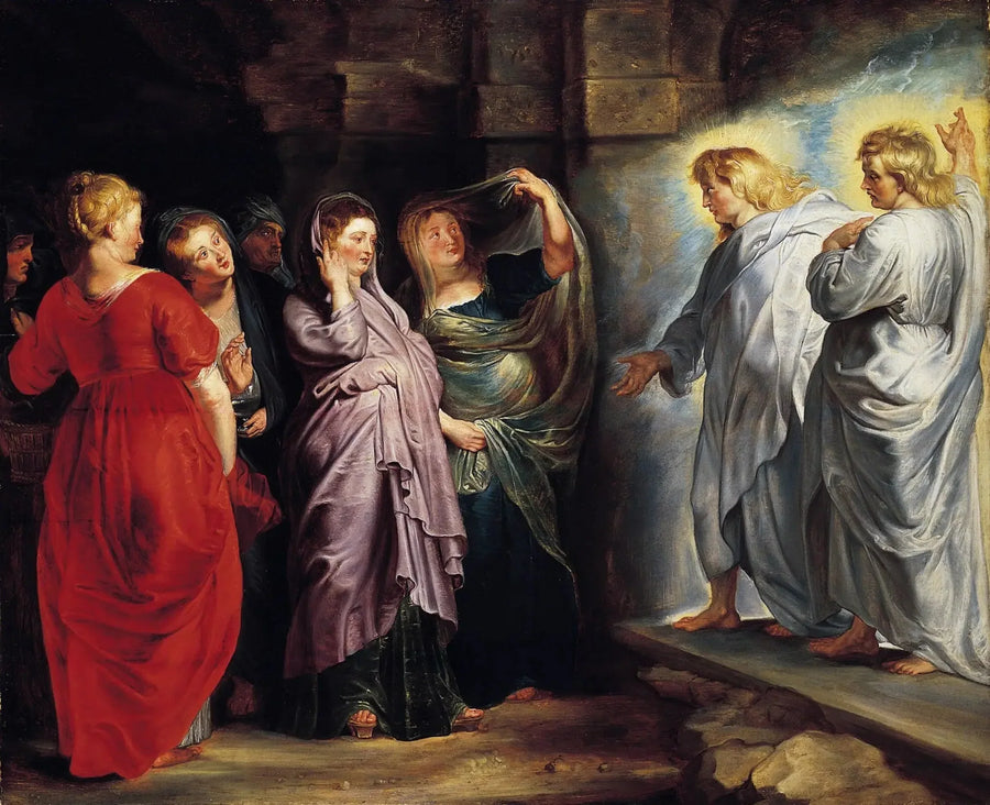 Las santas mujeres en el sepulcro - Peter Paul Rubens
