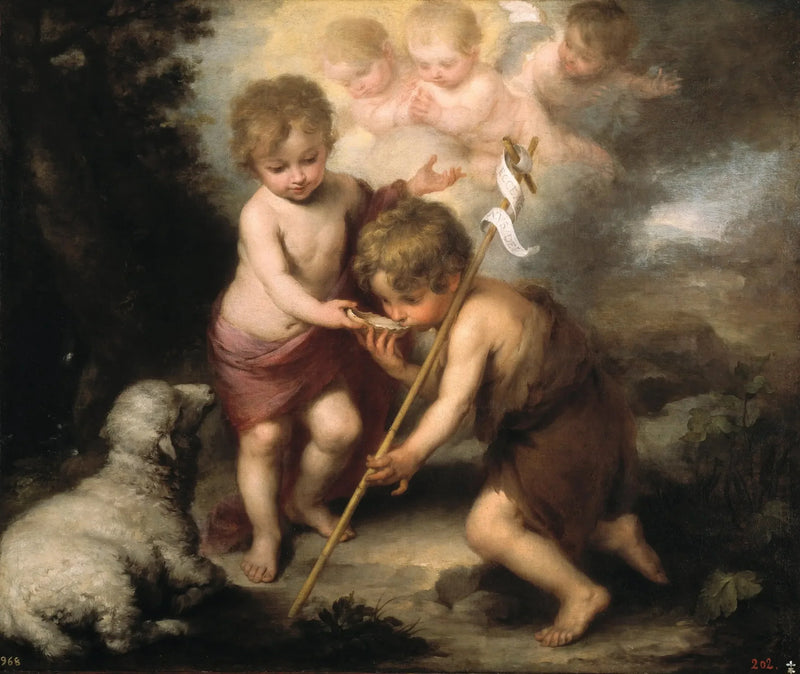 Los santos niños con una concha - Bartolomé Esteban Murillo