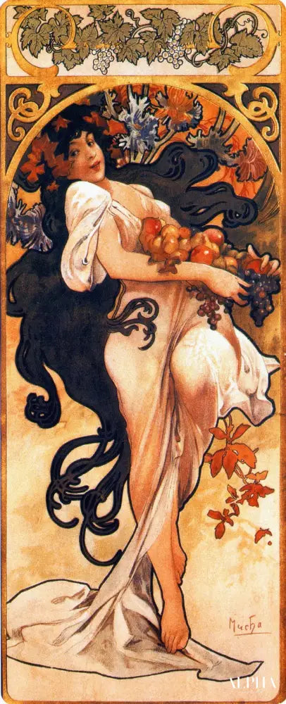 Les saisons : Automne - Mucha - Reproductions de tableaux et peintures haut de gamme