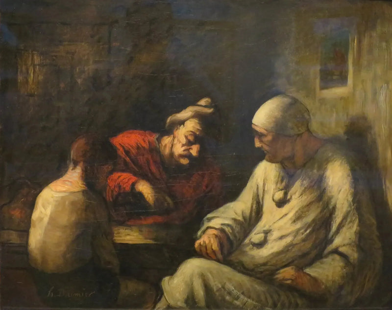 Los saltimbanquis en reposo - Honoré Daumier