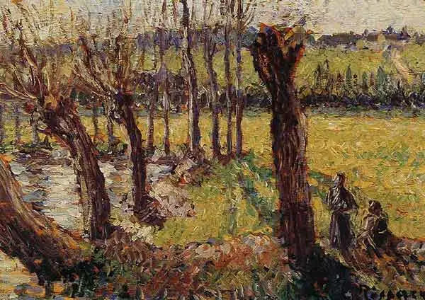 Los Sauces en invierno, Eragny - Camille Pissarro