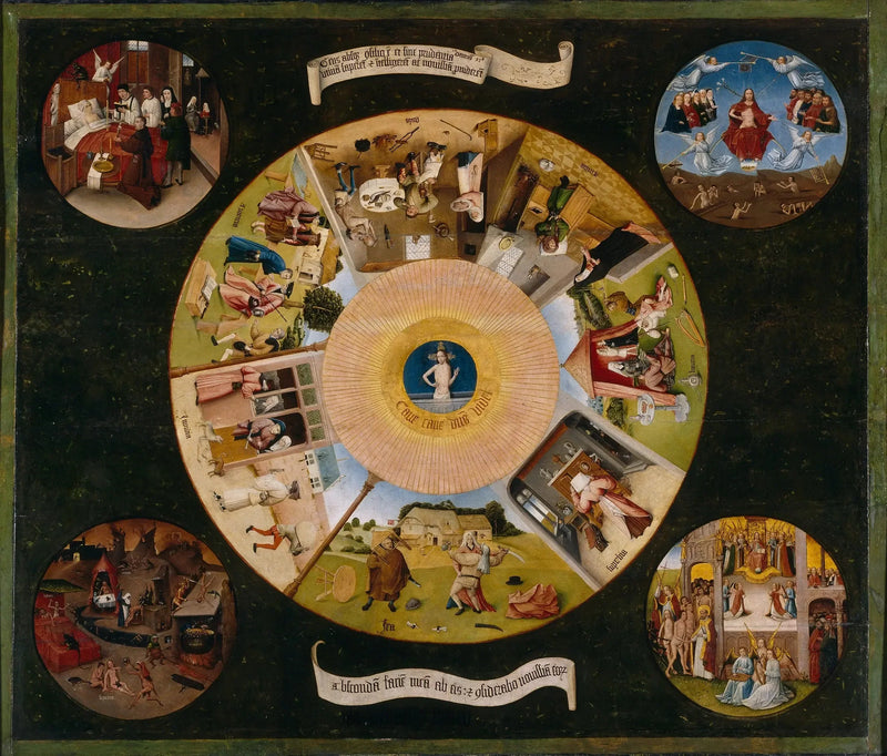 Los Siete Pecados Capitales y las Cuatro Últimas Etapas Humanas - Hieronymus Bosch