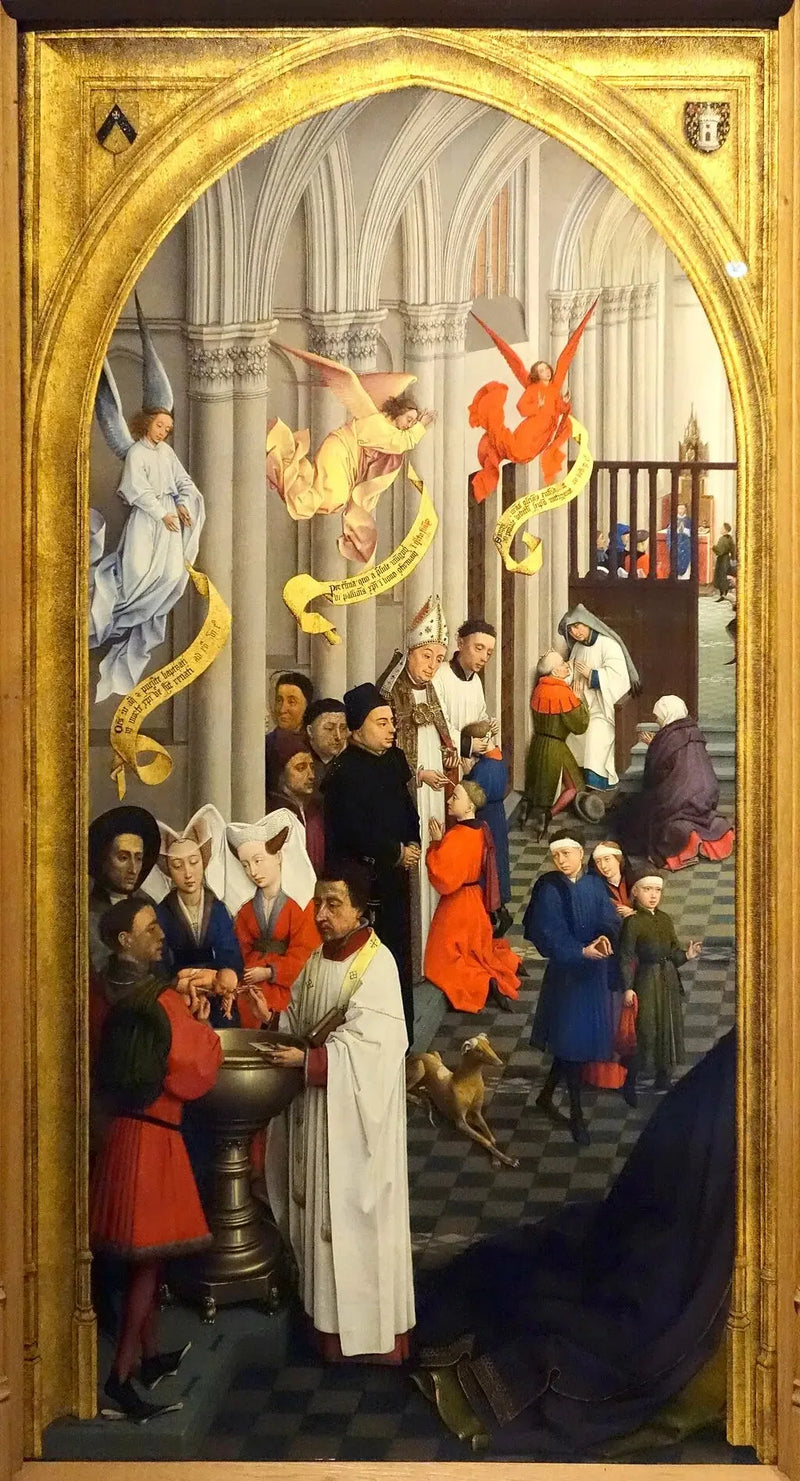 Los siete sacramentos (panel de la izquierda) - Rogier van der Weyden