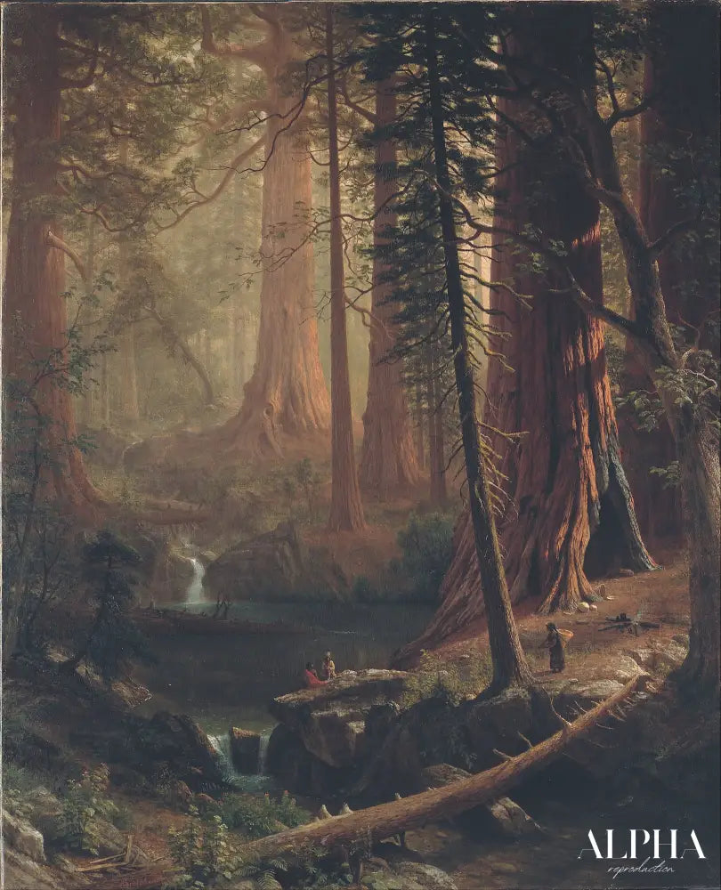 Les séquoias géants de Californie - Albert Bierstadt - Reproductions de tableaux et peintures haut de gamme