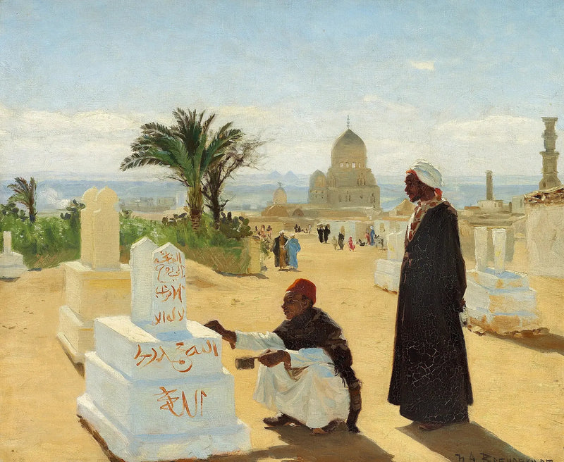 Las tumbas de los apóstoles Jacob y Zacarías cerca de El Cairo. - H. A. Brendekilde