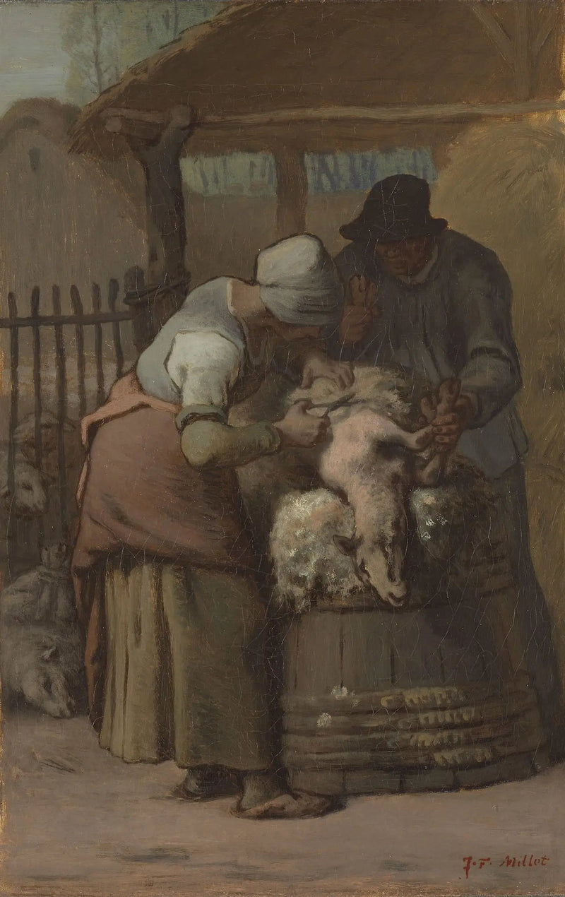 Los esquiladores de ovejas - Jean-François Millet