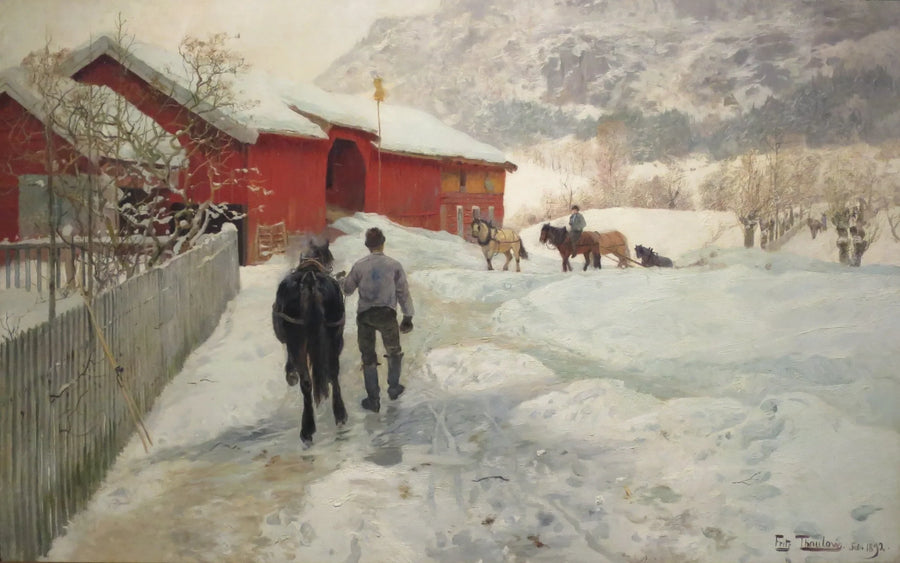 Los transportistas de madera se van a casa - Frits Thaulow