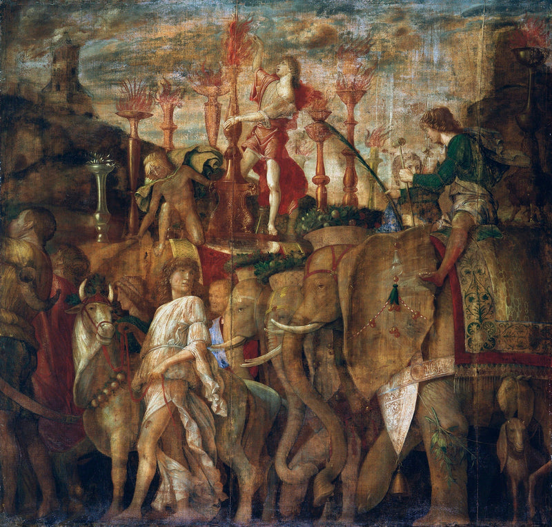 Los Triunfos de César: 5. Los Elefantes - Andrea Mantegna