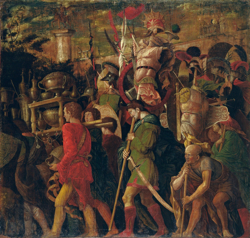 Los Triunfos de César: 6. Los Porte-Corset - Andrea Mantegna