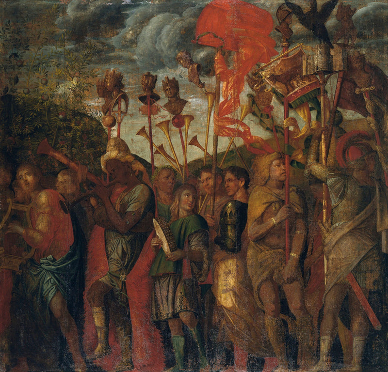 Los Triunfos de César: 8. Los Músicos - Andrea Mantegna