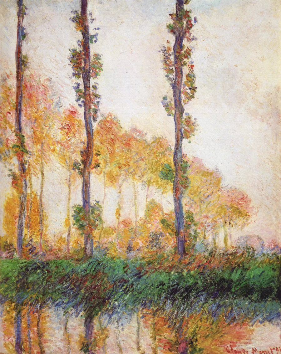 Los Tres árboles, otoño - Claude Monet