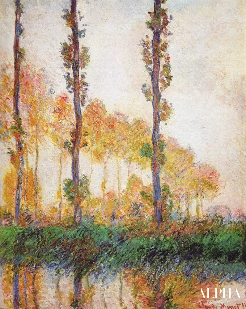 Les Trois arbres, automne - Claude Monet - Reproductions de tableaux et peintures haut de gamme